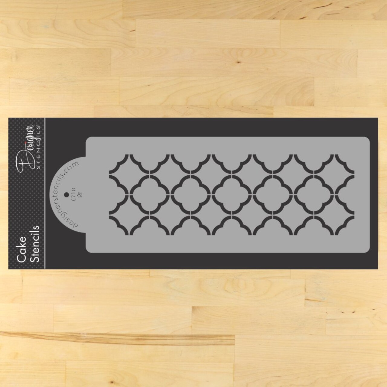 Quatrefoil Outline Cake Stencil | C718 by Designer Stencils | Cake Decorating Tools |